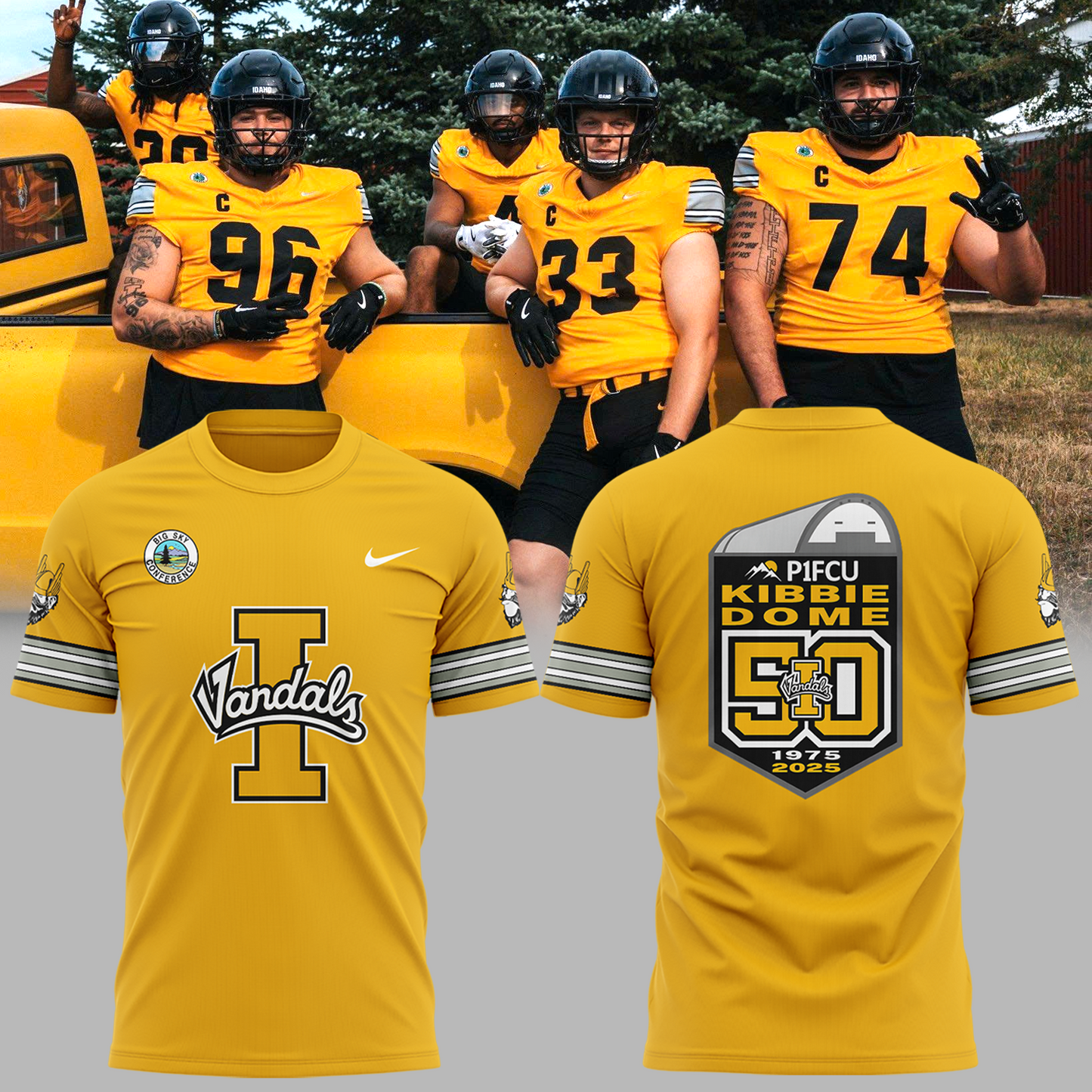 Idaho Vandals football 50 years Special Edition TSHIRT 2025