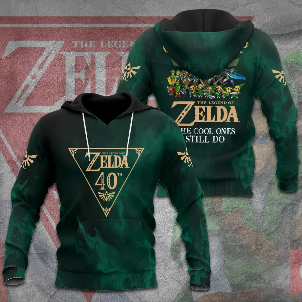 The Legend of Zelda 40th Anniversary Hoodie Green