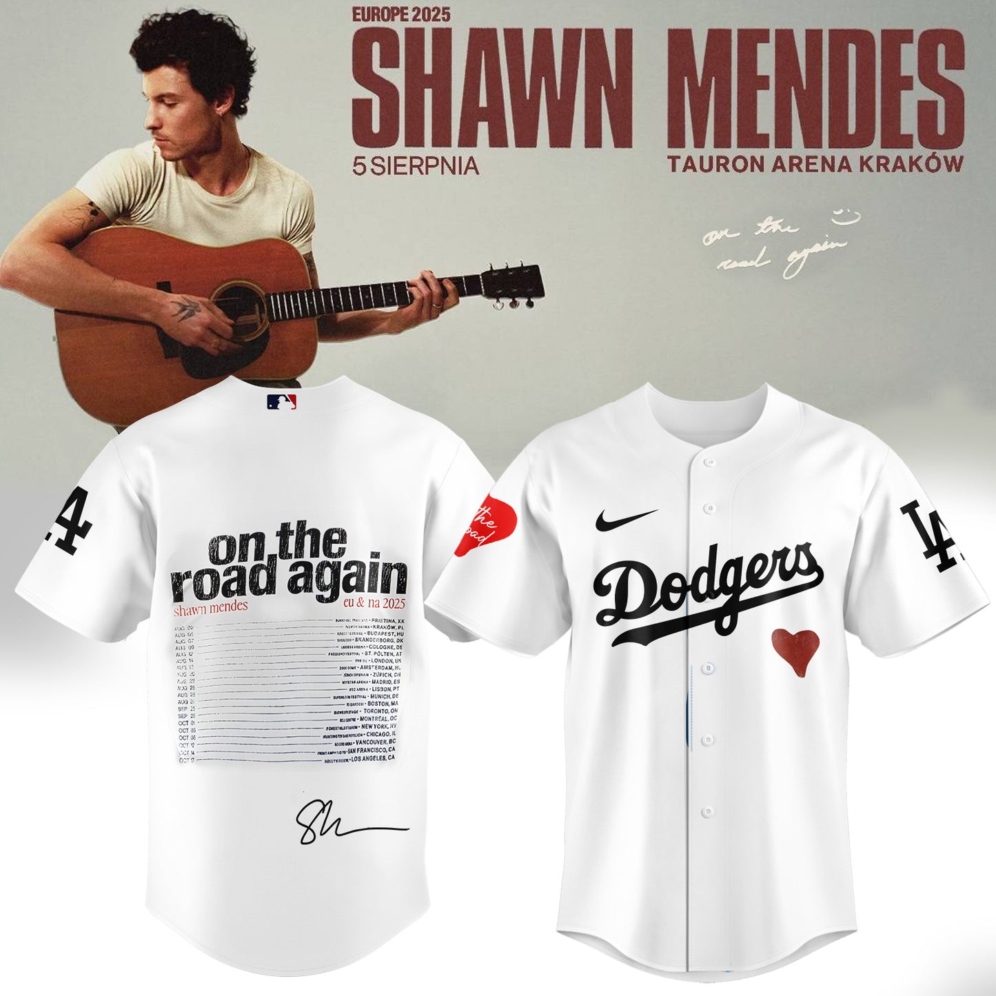 LA Dodgers _ Shawn Mendes “On The Road Again” Jersey