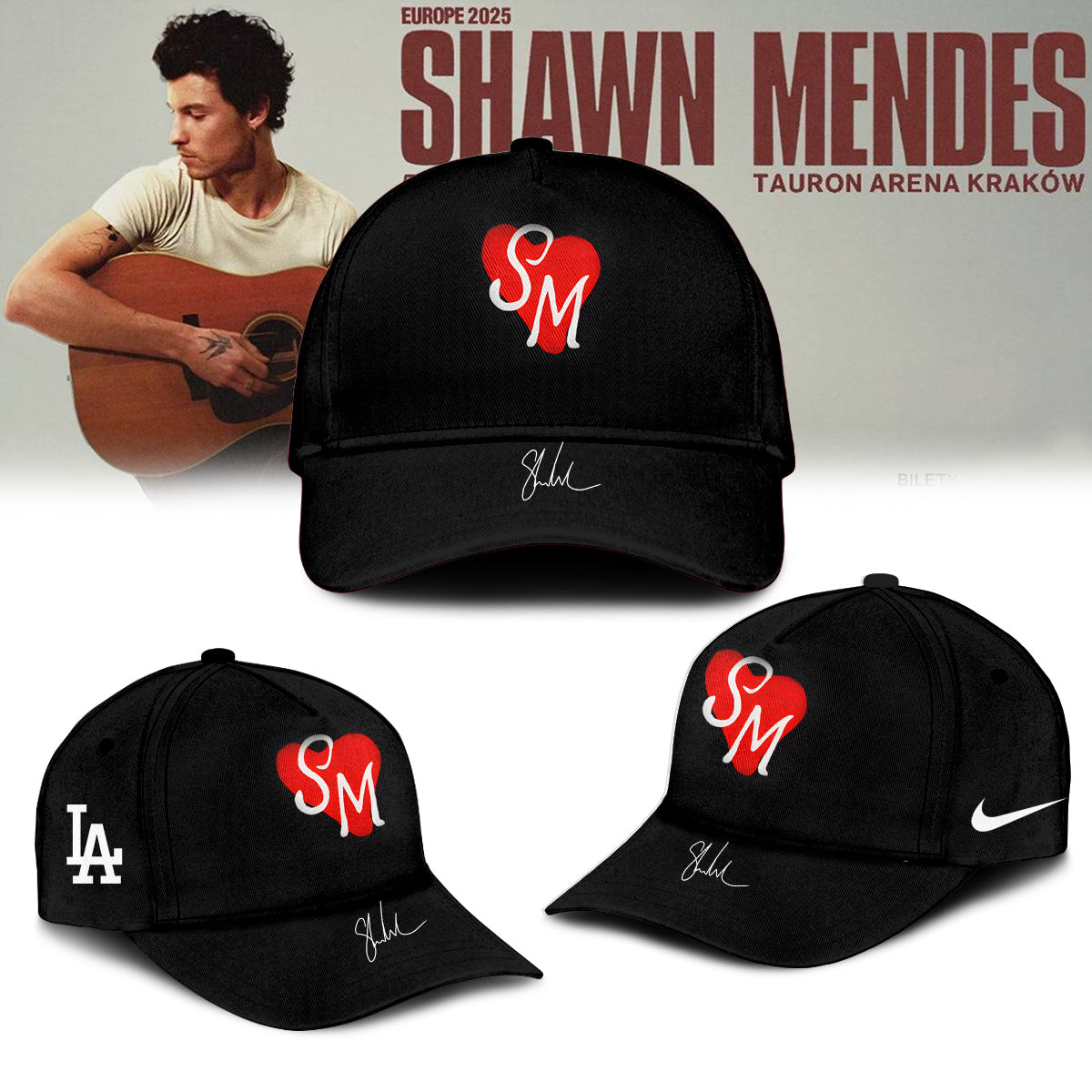 LA Dodgers _ Shawn Mendes “On The Road Again” Black Jersey
