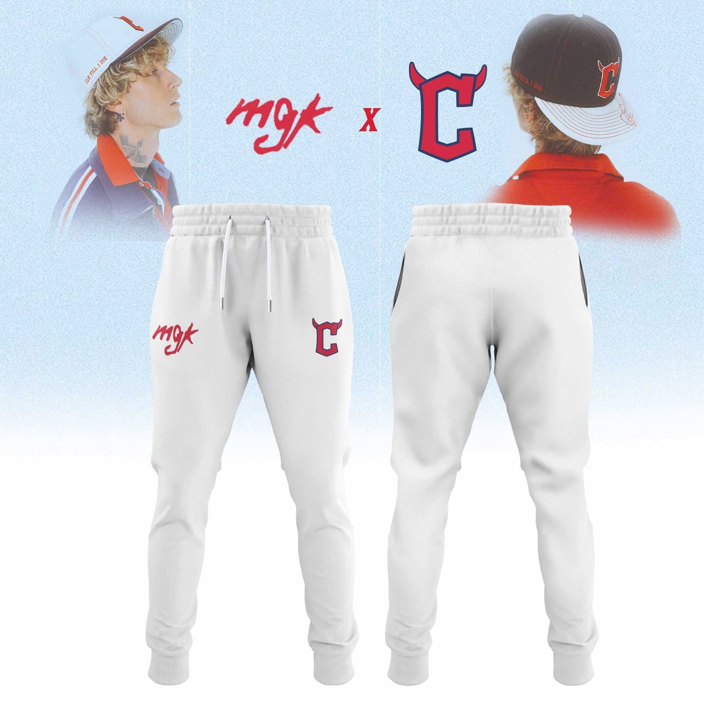 Cleveland Guardians x Mgk 2025 Limited Tshirt White