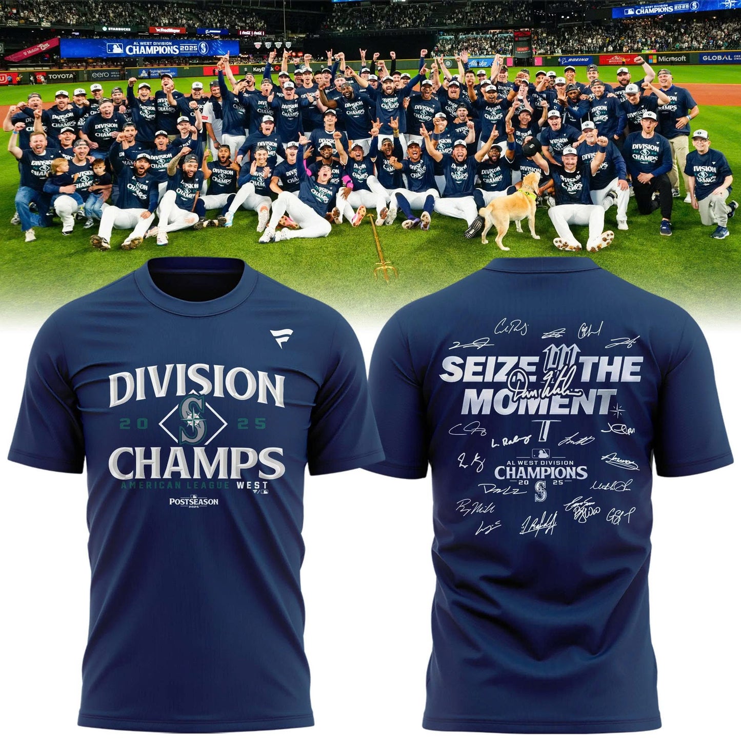 Seattle Mariners 2025 AL West Division Champions Limited Shirt