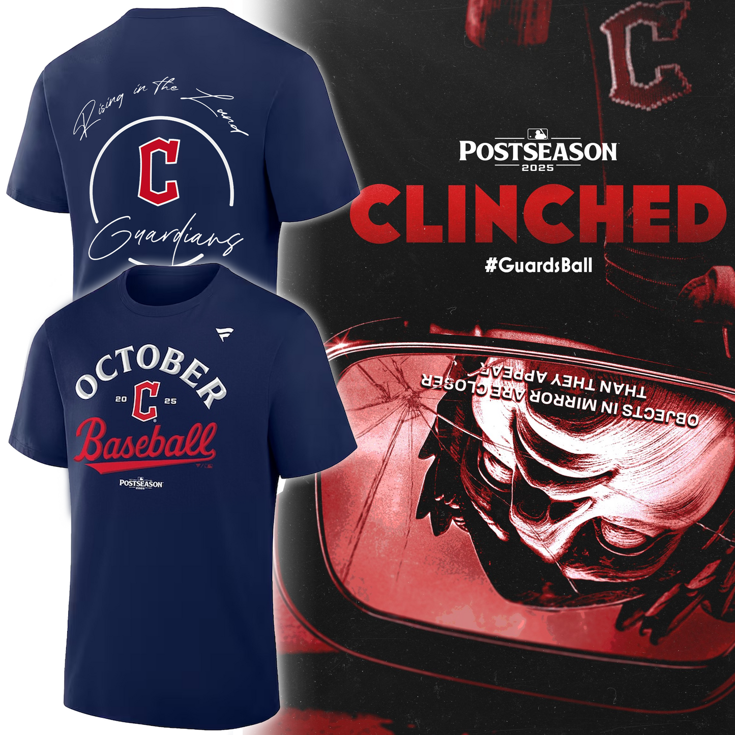 Cleveland Guardians 2025 Postseason Locker Room T-Shirt