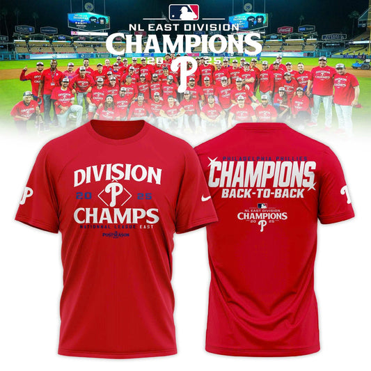 Philadelphia Phillies BACK-TO-BACK NL EAST CHAMPIONS T-Shirt