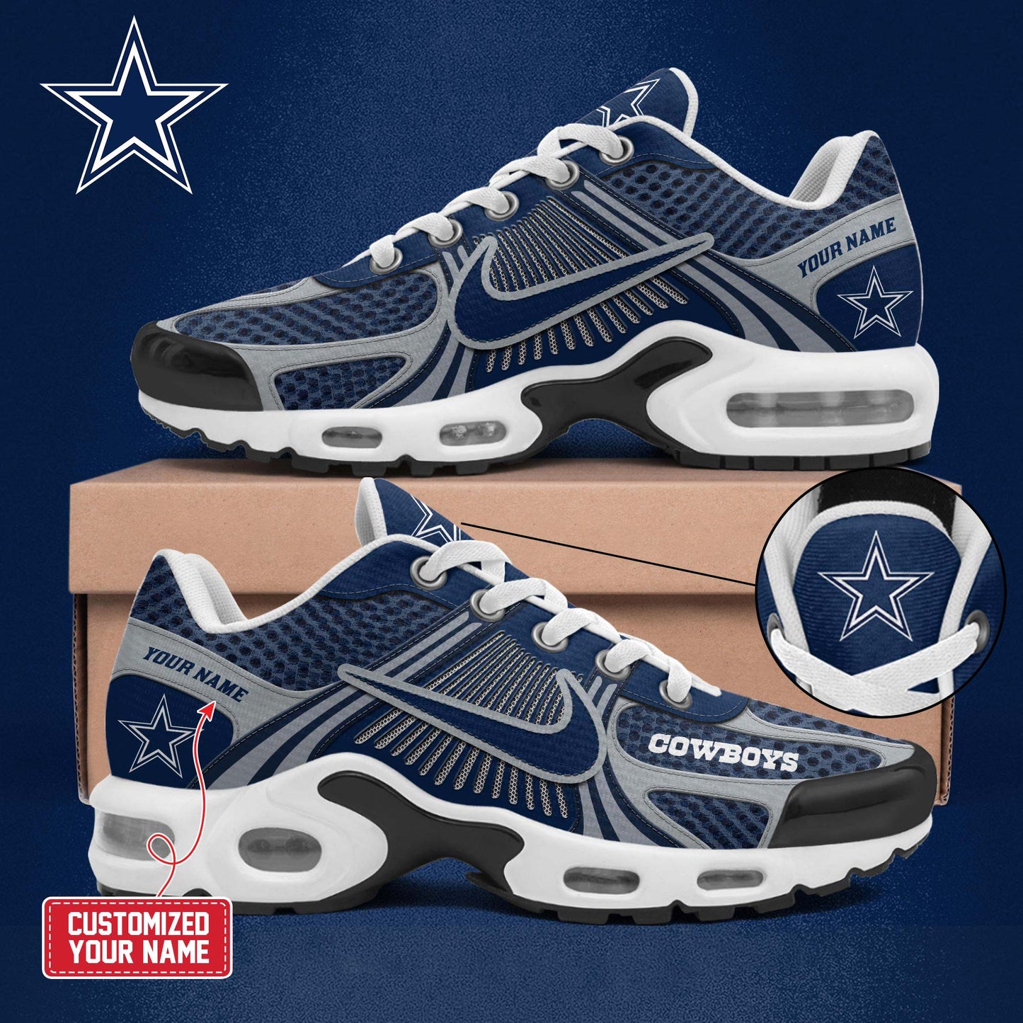 "FREE SHIPPING" - Special Edition Dallas Cowboys 2025 New Shoes