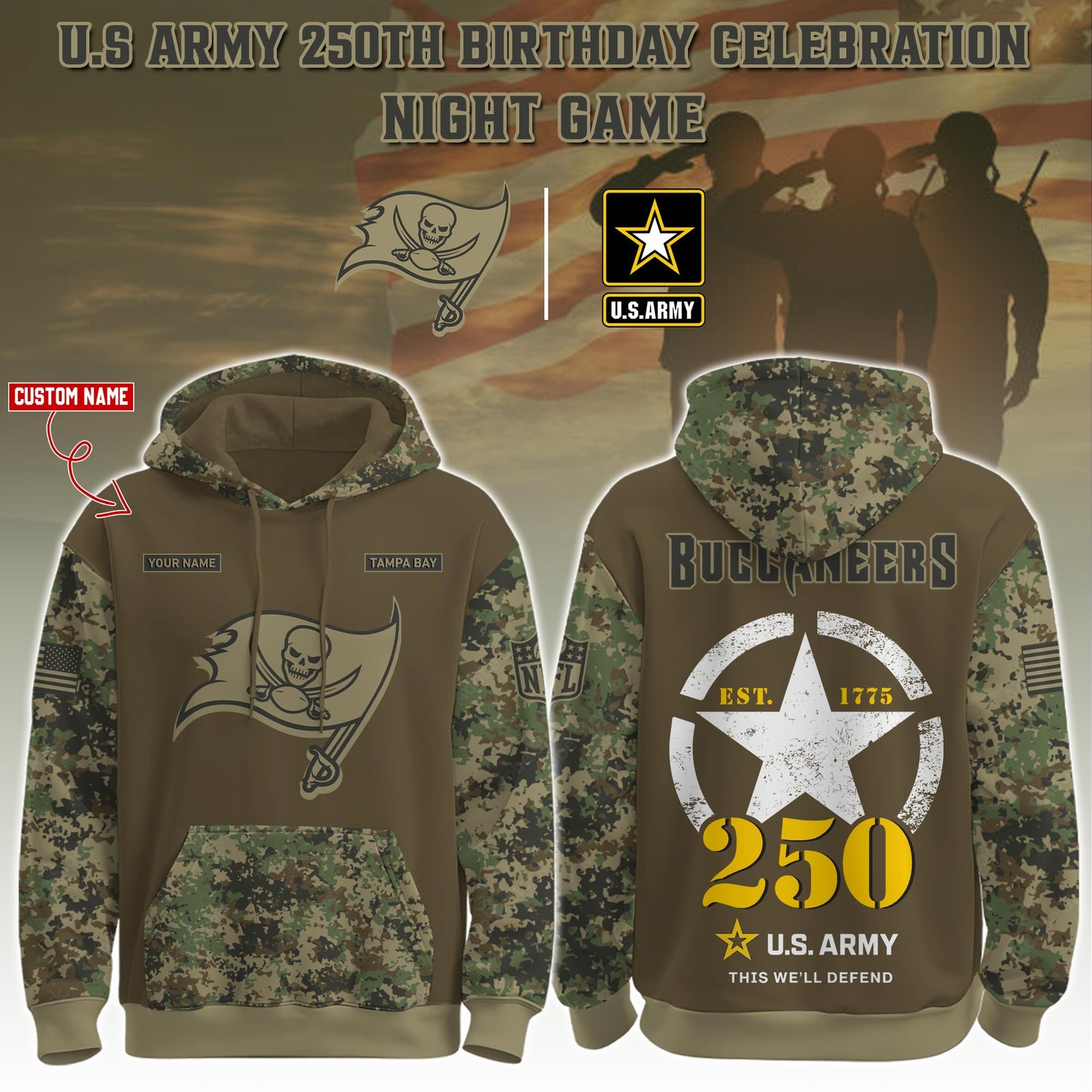 TB-Army 250th Birthday Hoodie Limited Edions