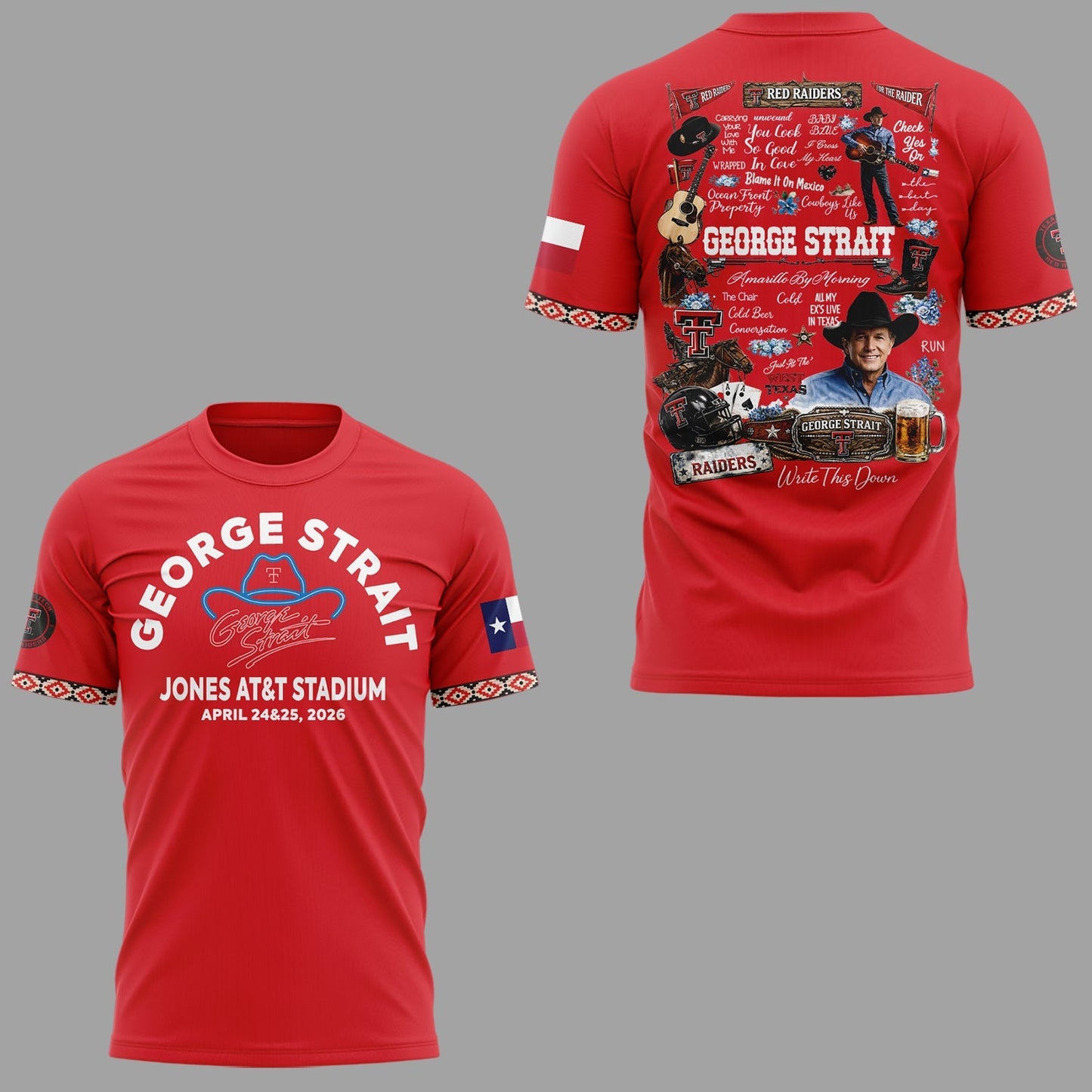 G.Strait 2026 “One Last Ride” tour at Lubbock’s Jones AT&T Stadium 🤠🎸⚔️ Shirt