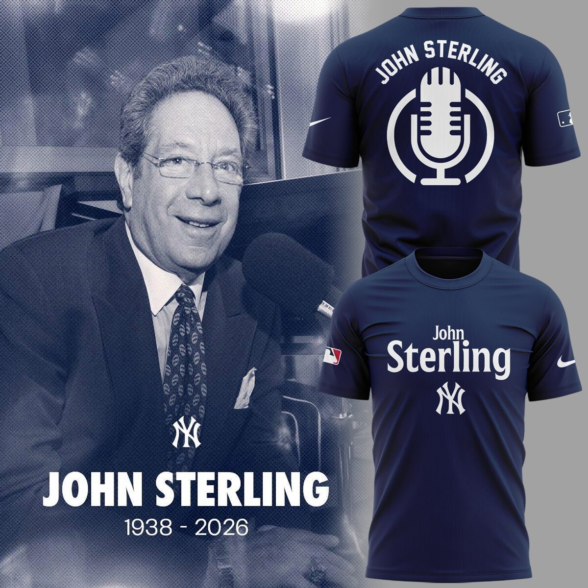 Honoring The Legend, Voice of the Yankees John Sterling TShirt
