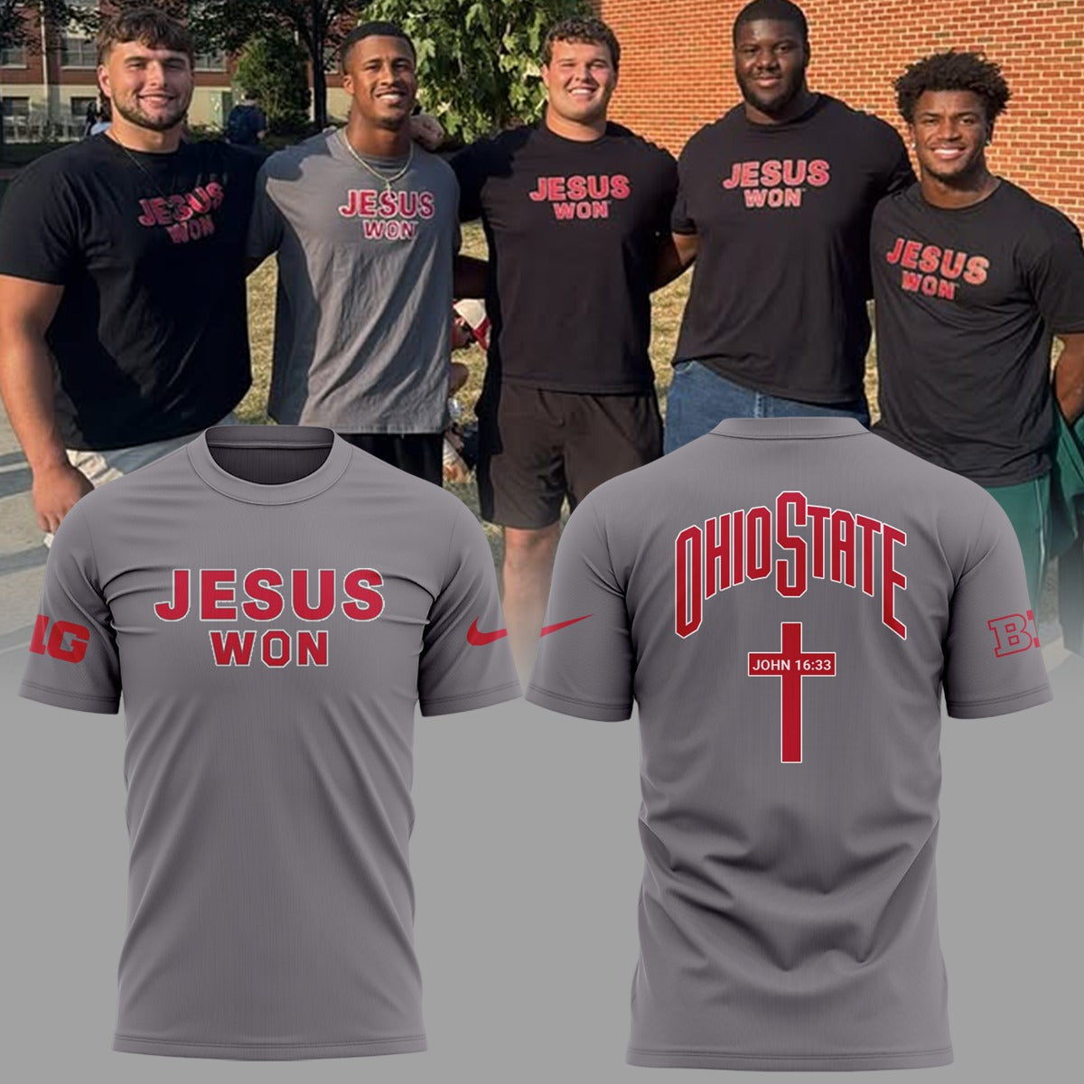 Limited Edition JESUS WON Gray TShirt 2024-ND090925115