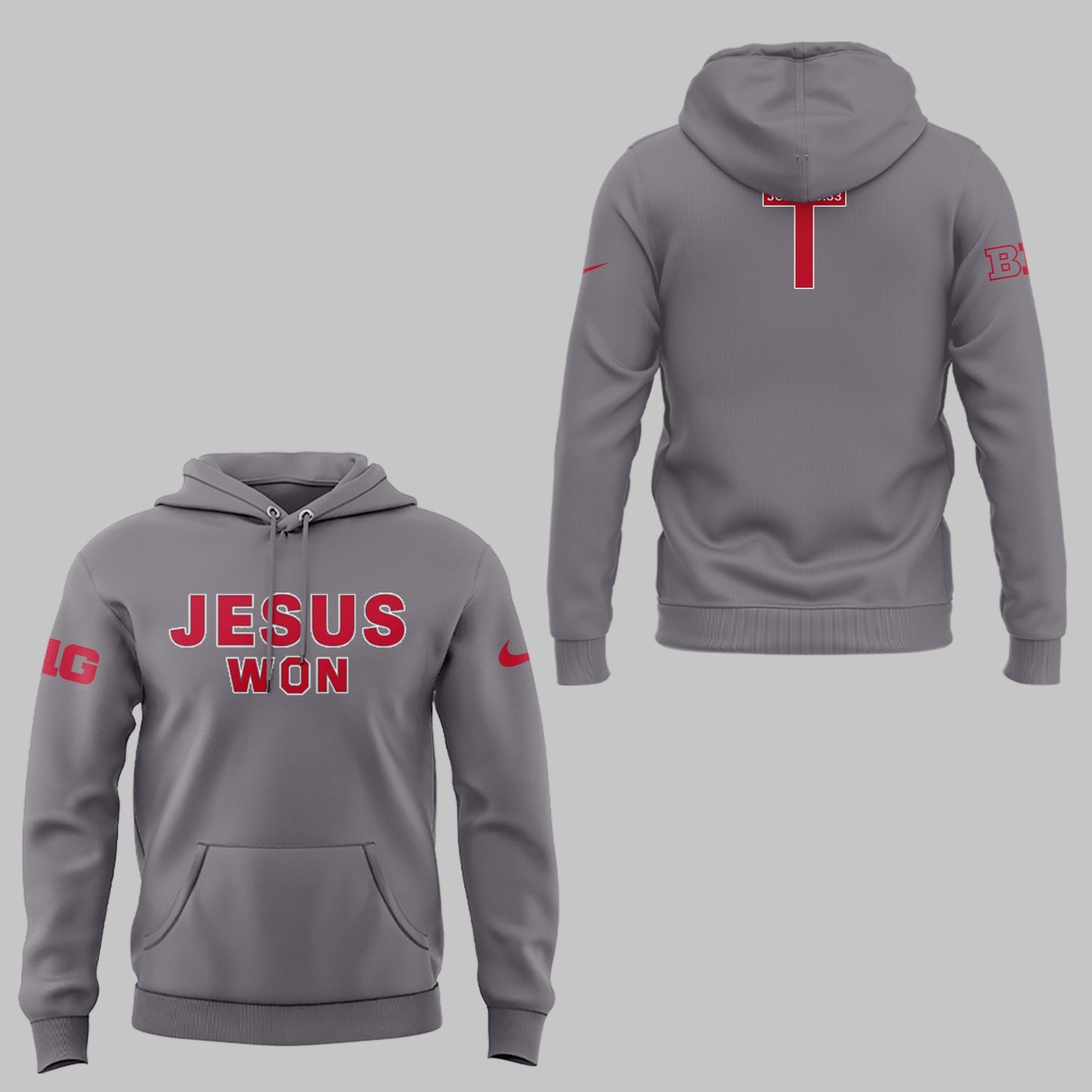 Limited Edition JESUS WON Gray Hoodie-ND090925121