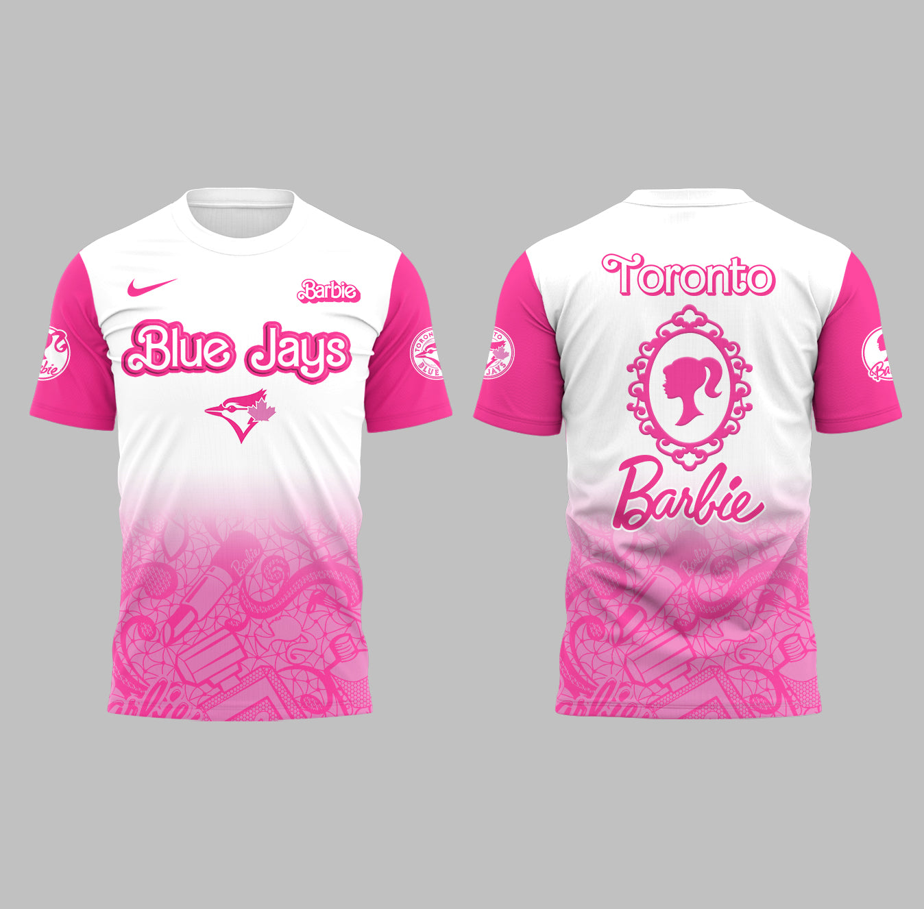 Limited Edition Blue Jays Baseball Barbie Night TShirt-PA04252504