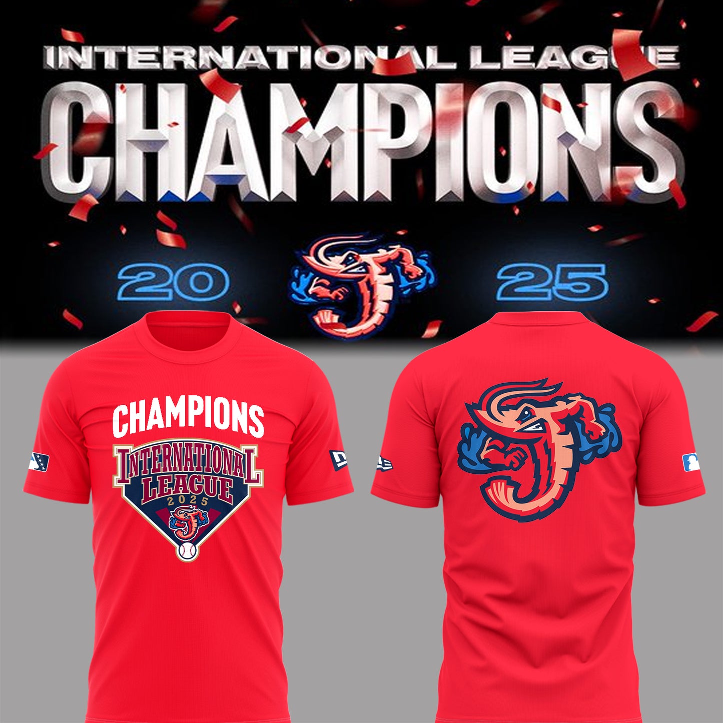 Limited Edition JaxShrimp 2025 International League Champions Tshirt-PA092625013