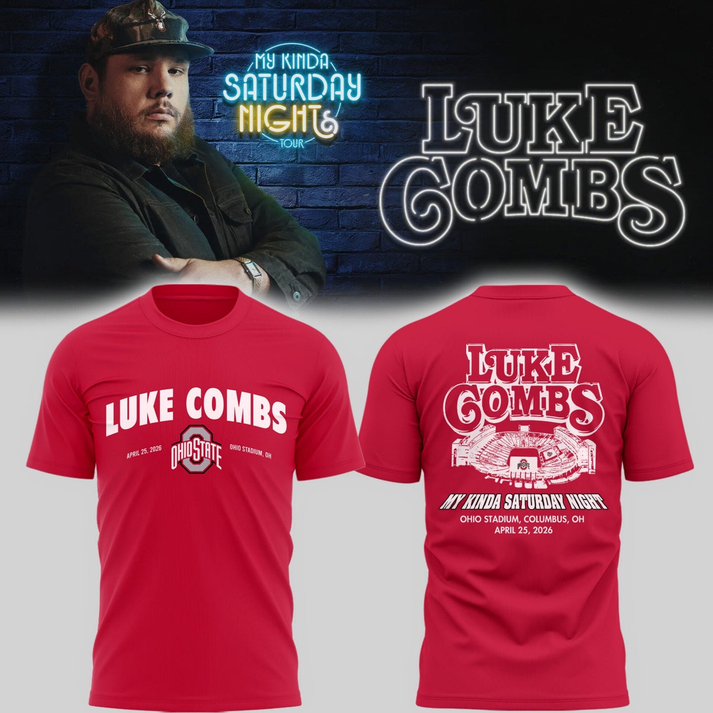 L.K My Kinda Saturday Night Tour live in Ohio Stadium 4/25/26 TShirt-PU26041605