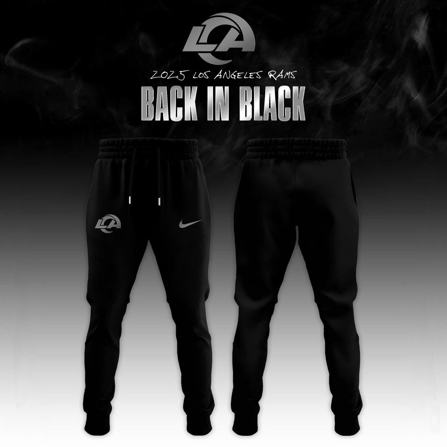Los Angeles Rams ‘Back in Black’ 2025 Special Edition Hoodie