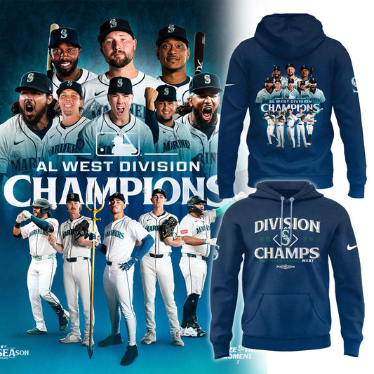 Seattle Mariners 2025 AL West Division Champions Limited Hoodie v2
