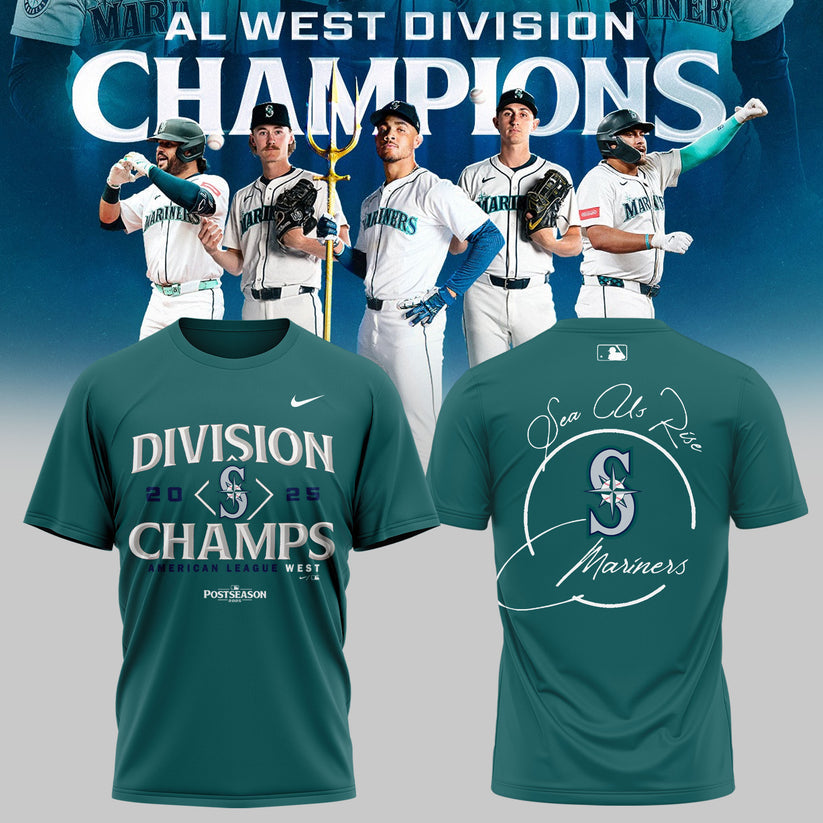 Seattle Mariners AL West Division Champions Locker Room Tshirt
