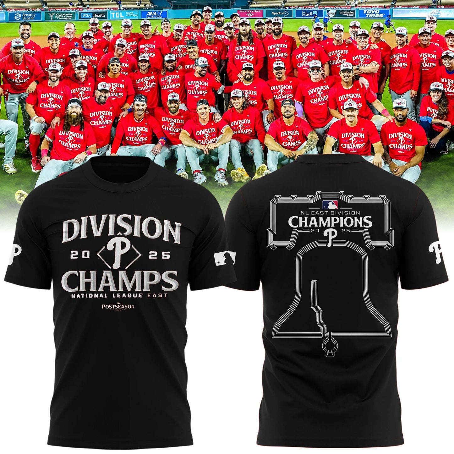 Philadelphia Phillies BACK-TO-BACK NL EAST CHAMPIONS T-Shirt