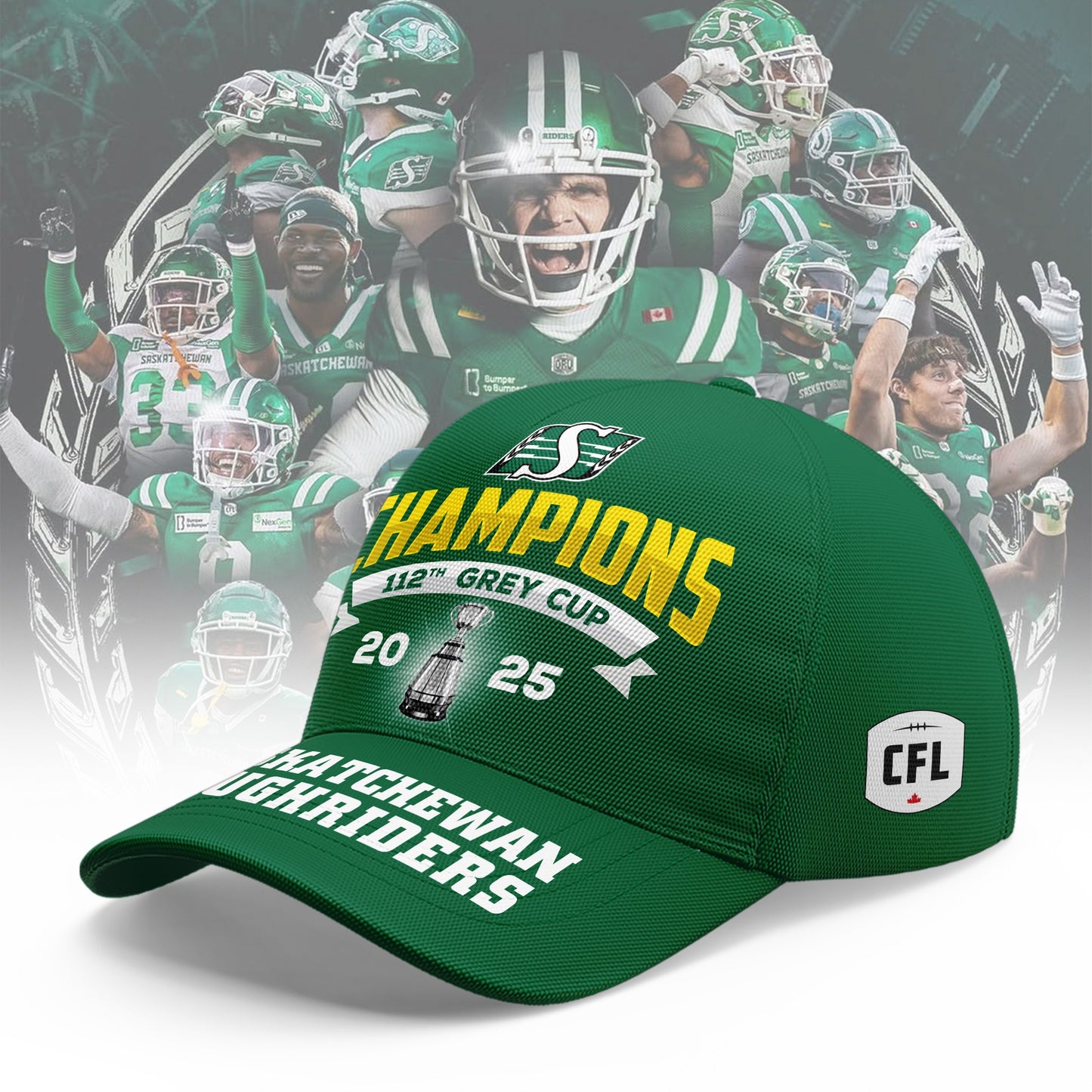 Saskatchewan Roughriders 112th Grey Cup champion Green Long Sleeve
