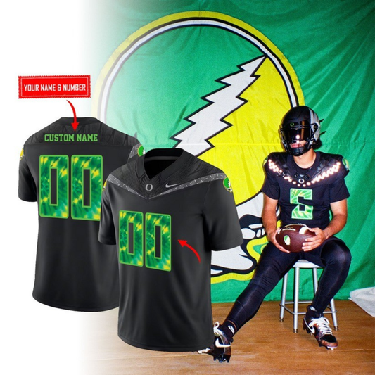 .Special Edition Oregon Ducks X Grateful Dead Jersey