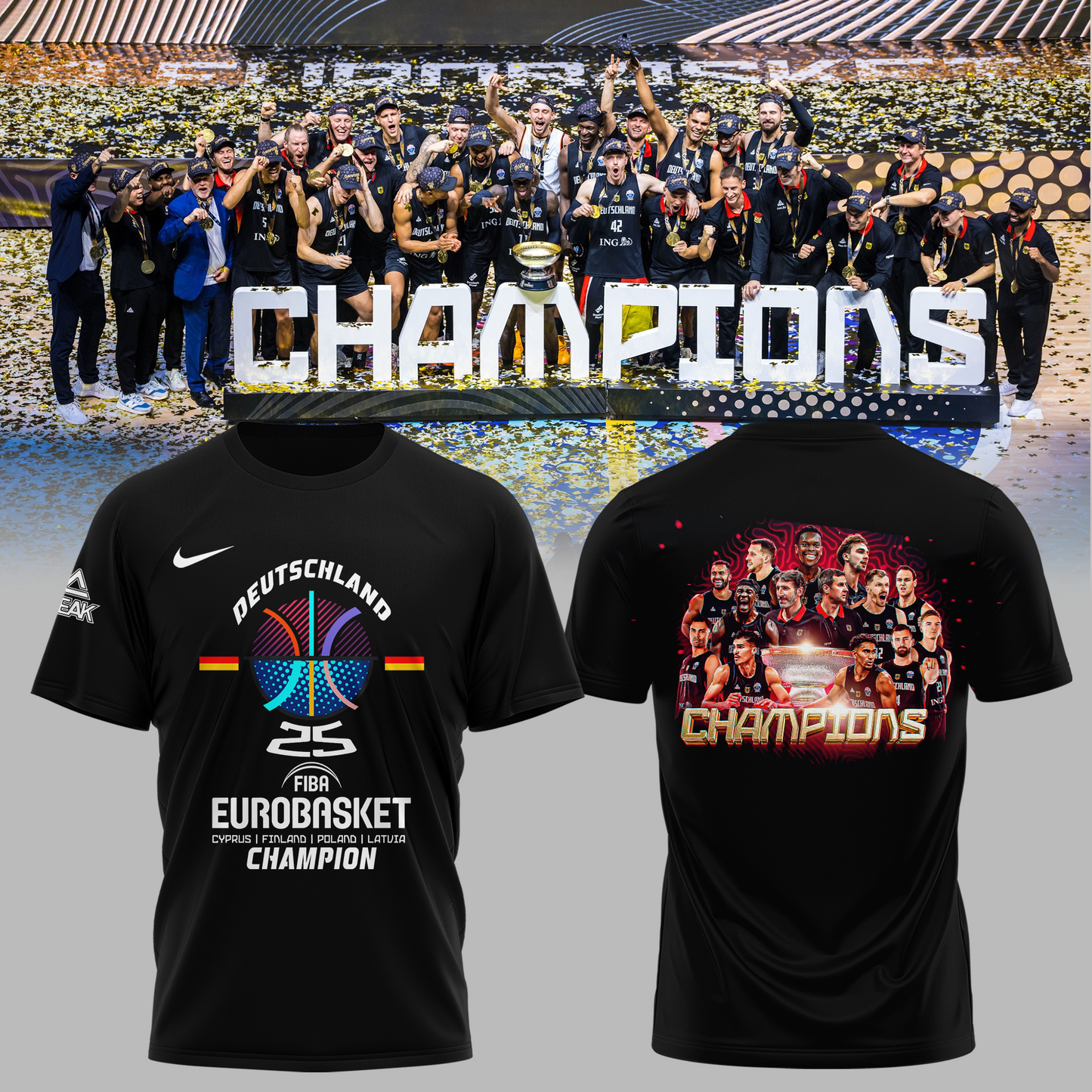 DEUTSCHLAND – FIBA EUROBASKET 2025 CHAMPION Tshirt