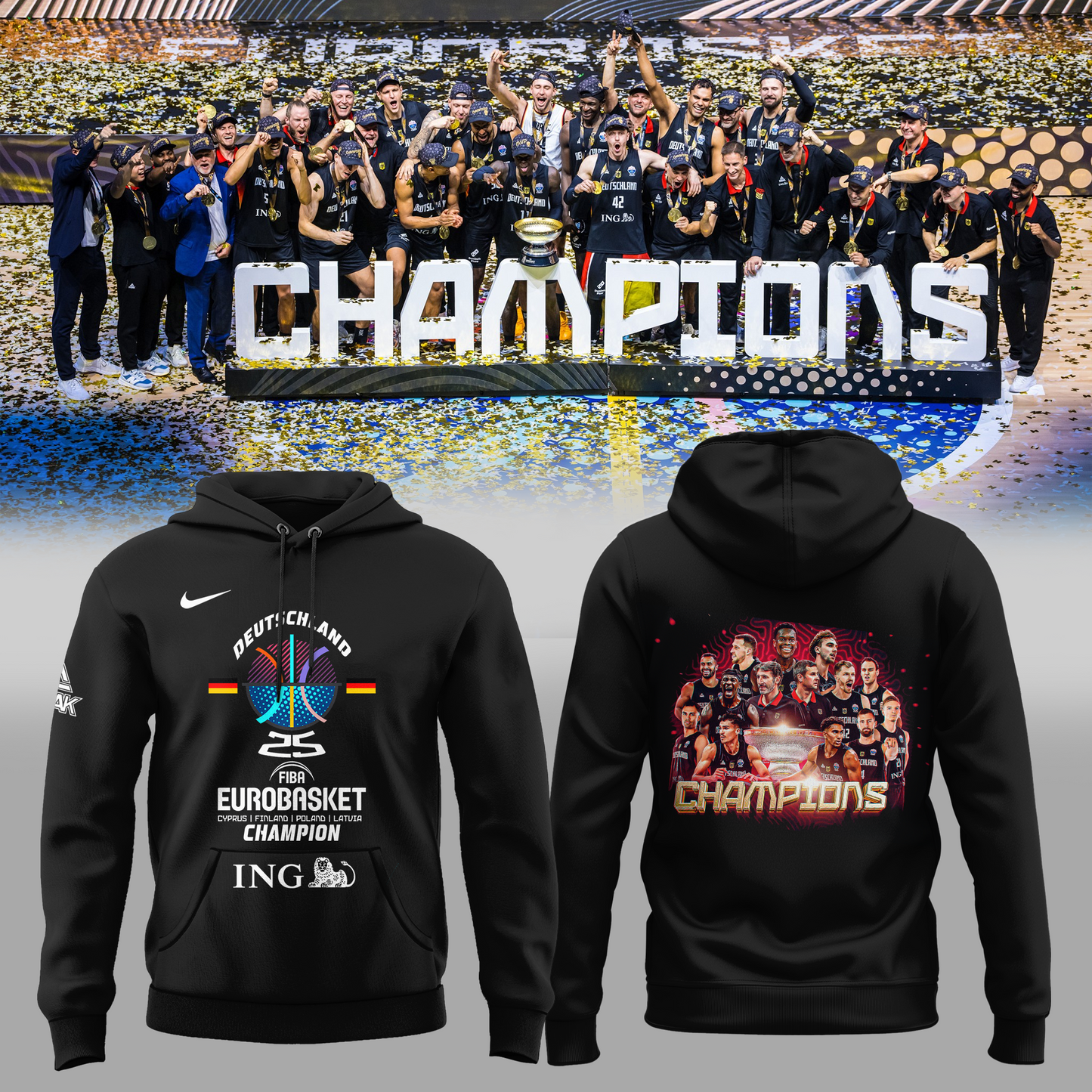 DEUTSCHLAND – FIBA EUROBASKET 2025 CHAMPION Hoodie