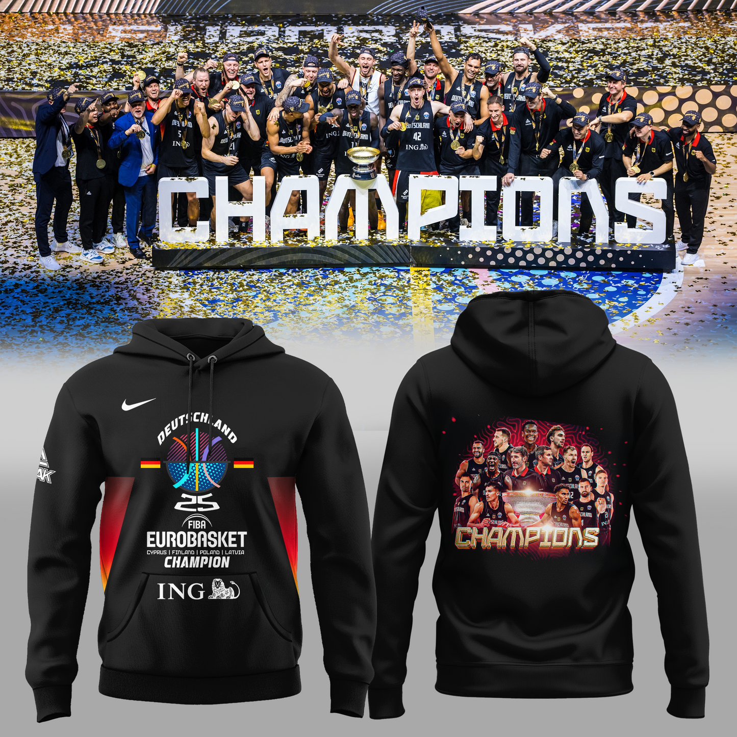 DEUTSCHLAND – FIBA EUROBASKET 2025 CHAMPION Hoodie
