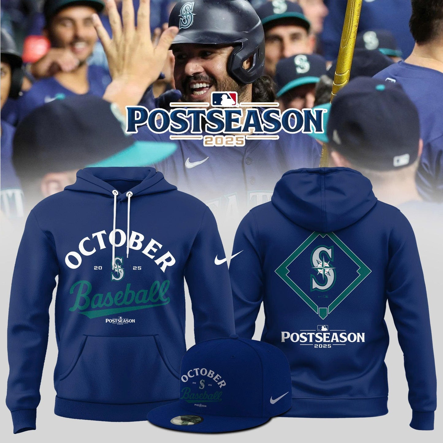 Seattle Mariners 2025  Postseason Collection Hoodie
