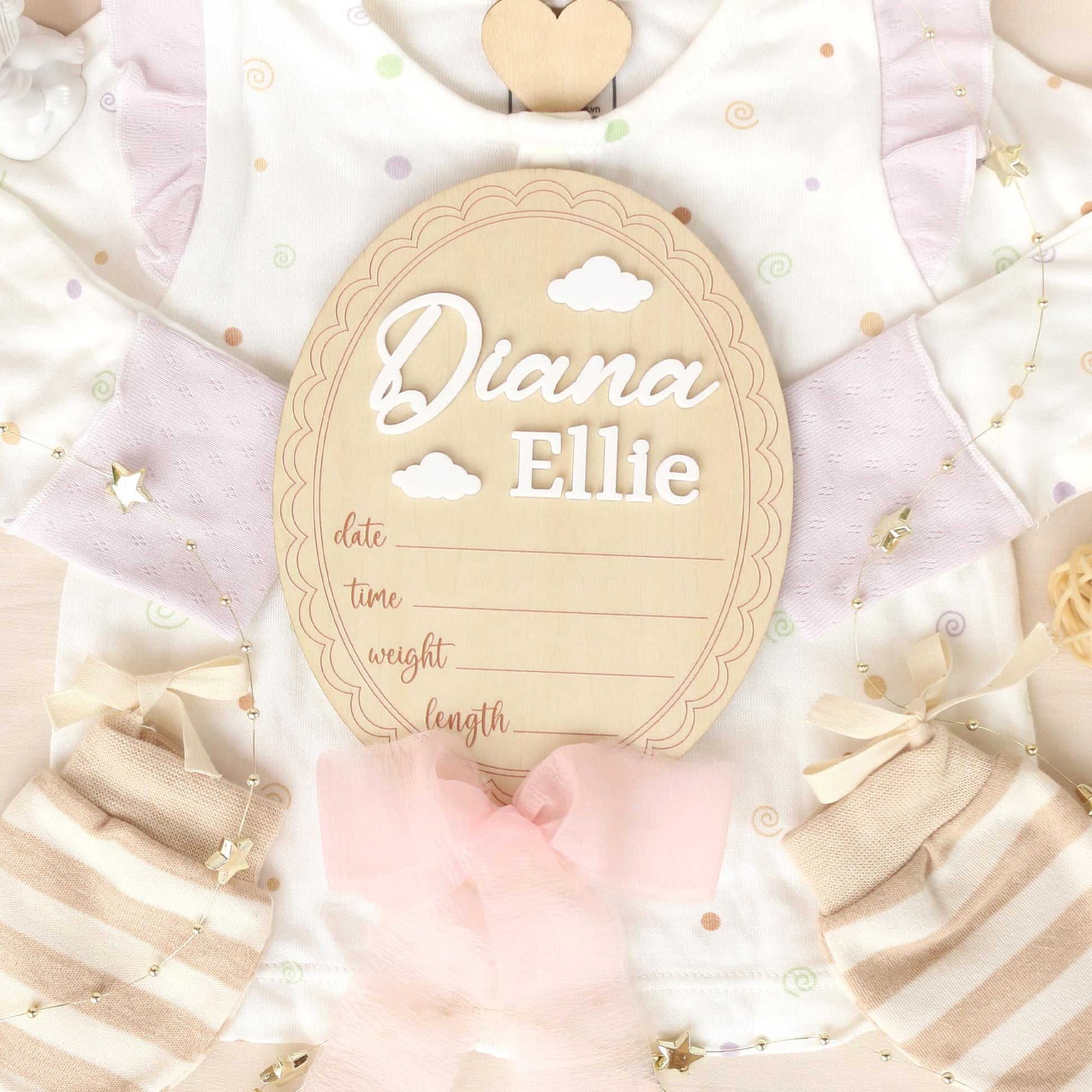 Baby Monthly Milestone Baby Girl Name Sign Baby Girl Announcement Sign for Hospital Baby Photo Signs Baby Gift Baby Shower Gift