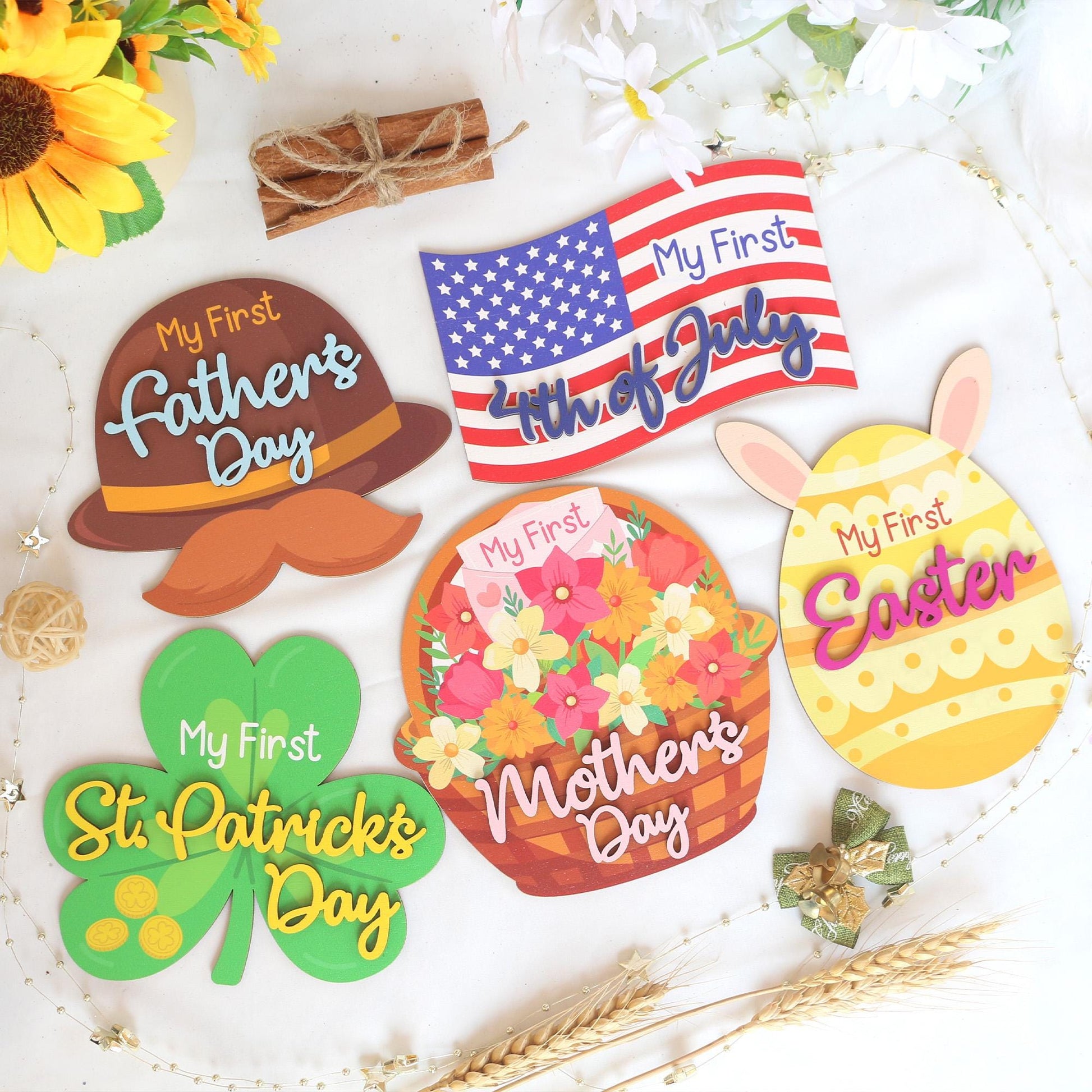 Baby Milestone Cards My First Holiday Milestones Baby Photo Props Baby Gift Baby Shower Gift Baby First Thanksgiving Day First Christmas Day