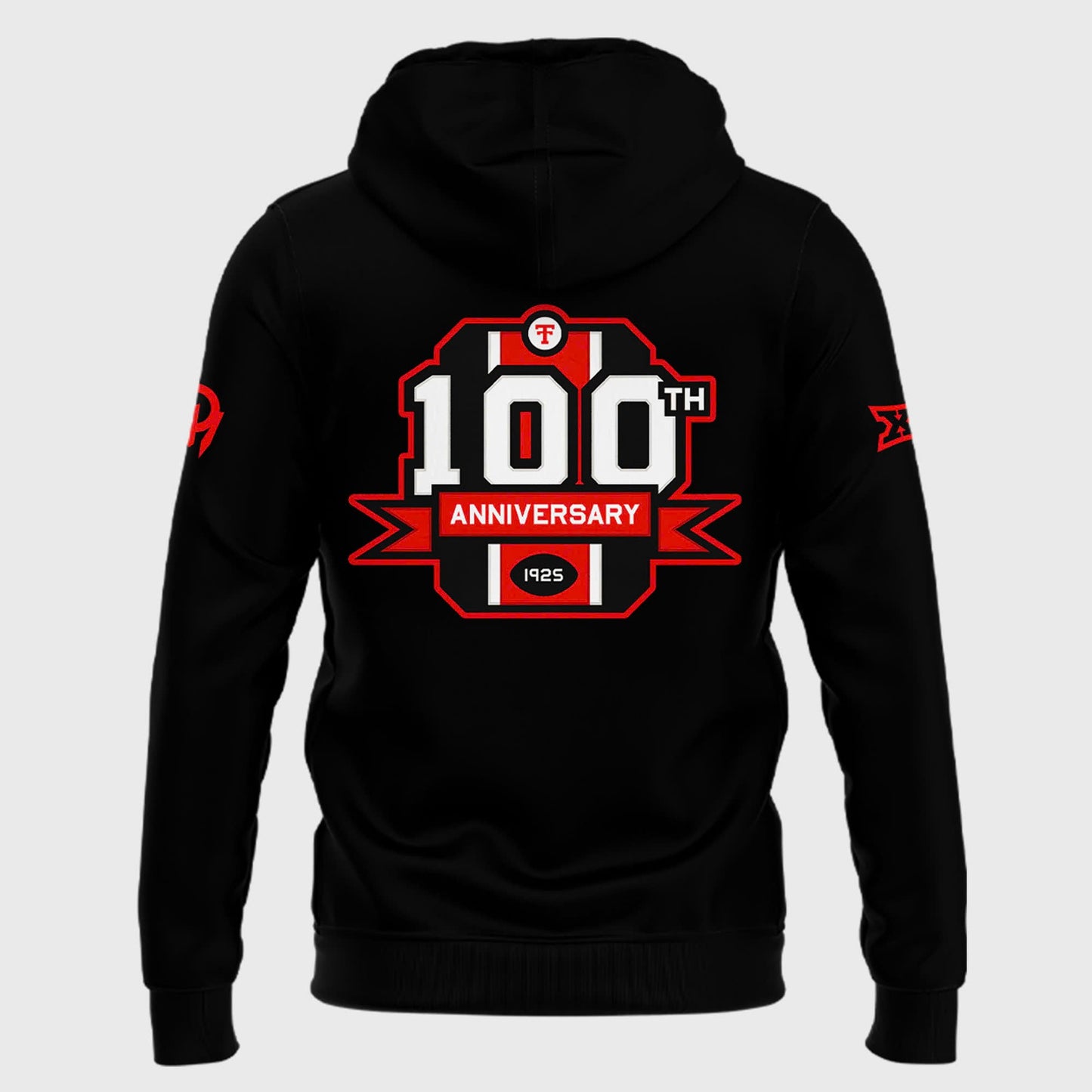 Black Texas Tech Red Raiders 100th Anniversary Hoodie