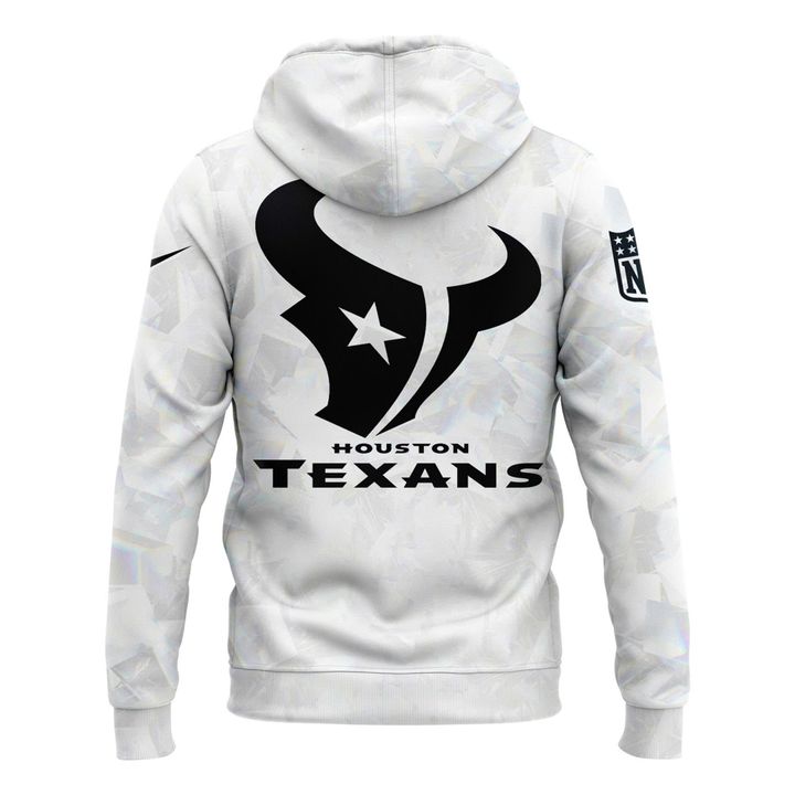 Houston Texans 2025-2026 Icy white Hoodie V4 (Pattern)