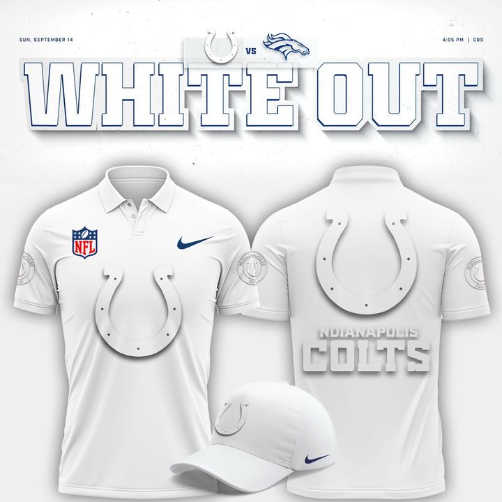 Indianapolis Colts "White Out" Polo V1