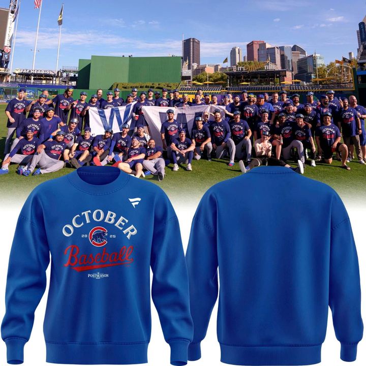 Special October Baseball Post Season 2025 Chicago Cubs Sweatshirt 2