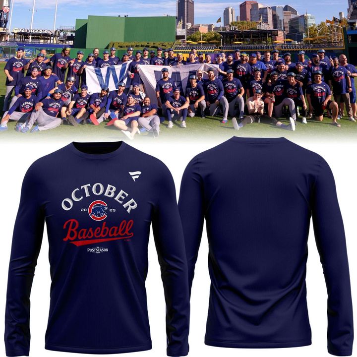 Special Edition October Baseball Post Season 2025 Chicago Cubs Long Sleeve Shirt 2