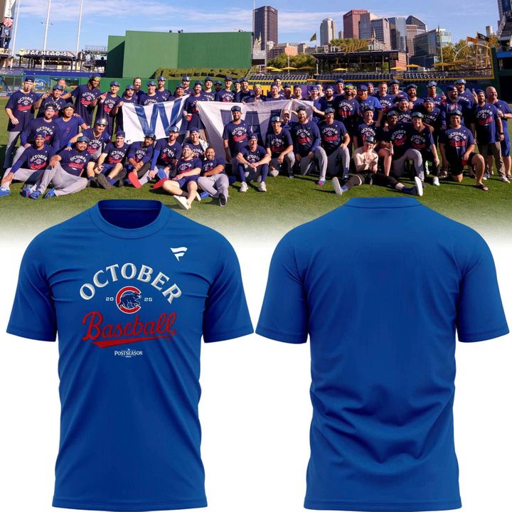 Special October Baseball Post Season 2025 Chicago Cubs Tshirt 2