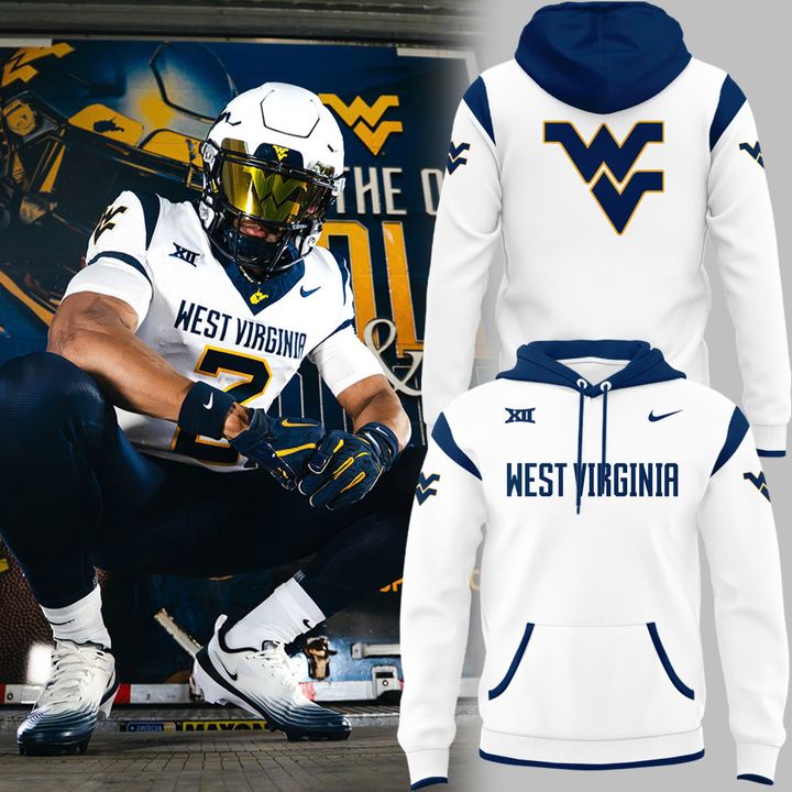 2025 West Virginia Mountaineers White Uniform Hoodie
