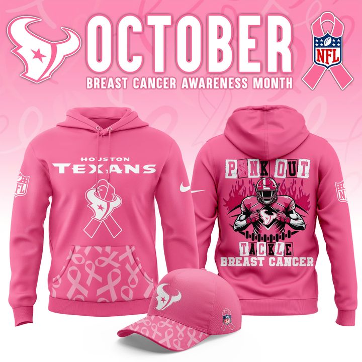 Houston Texans '' OCTOBER BREAST CANCER AWARENESS MONTH '' Hoodie 2025