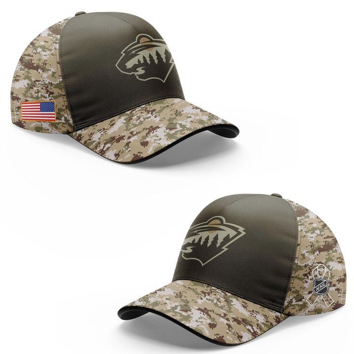 Minnesota Wild Salute to Service 2025 New Hoodie