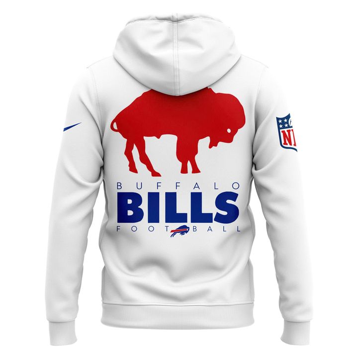 Buffalo Bills Nike 2025 Classic Logo Hoodie V2 - White