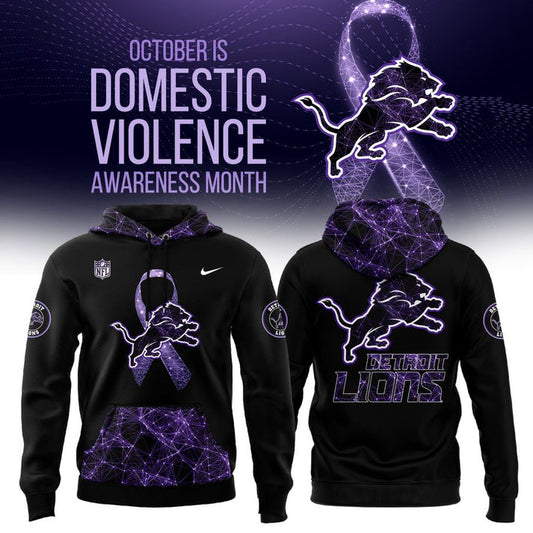 Detroit Lions Domestic Violence Awareness Month Hoodie