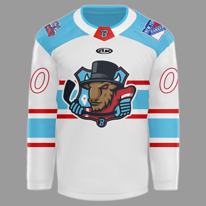 Bloomington Bison New 2025 - 2026 Hockey Jersey-White