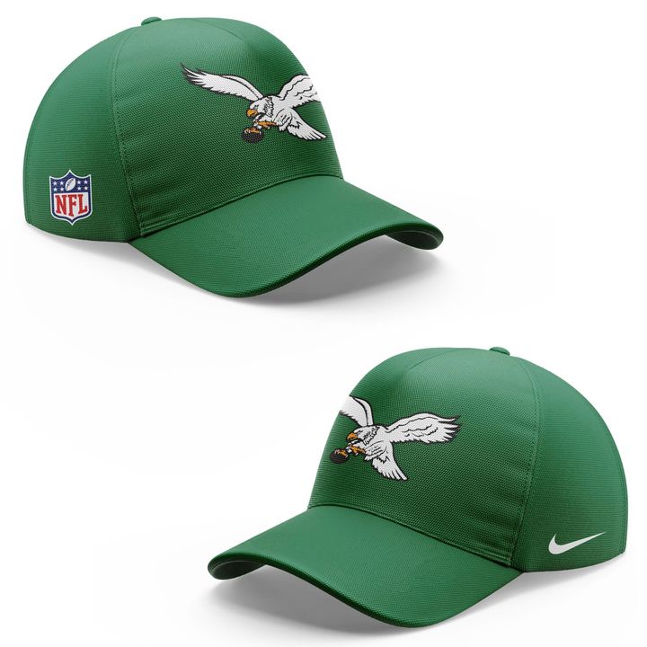 Men's Philadelphia Eagles Throwback Green Quarter Zipper Hoodie
