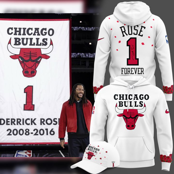 2026 Limited edition SIGNED D-Rose Hoodie Chicago Bulls for fans