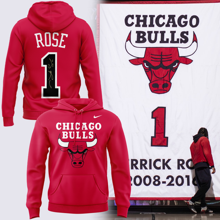 Limited edition SIGNED D-Rose Hoodie Chicago Bulls for fans!