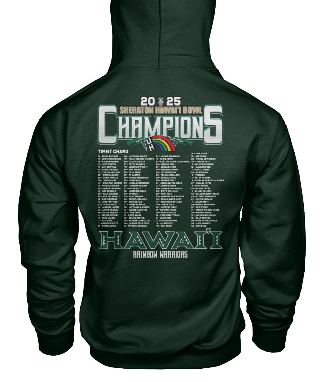 Hawaii Rainbow Warriors - SHERATON HAWAI'I BOWL Champion Hoodie
