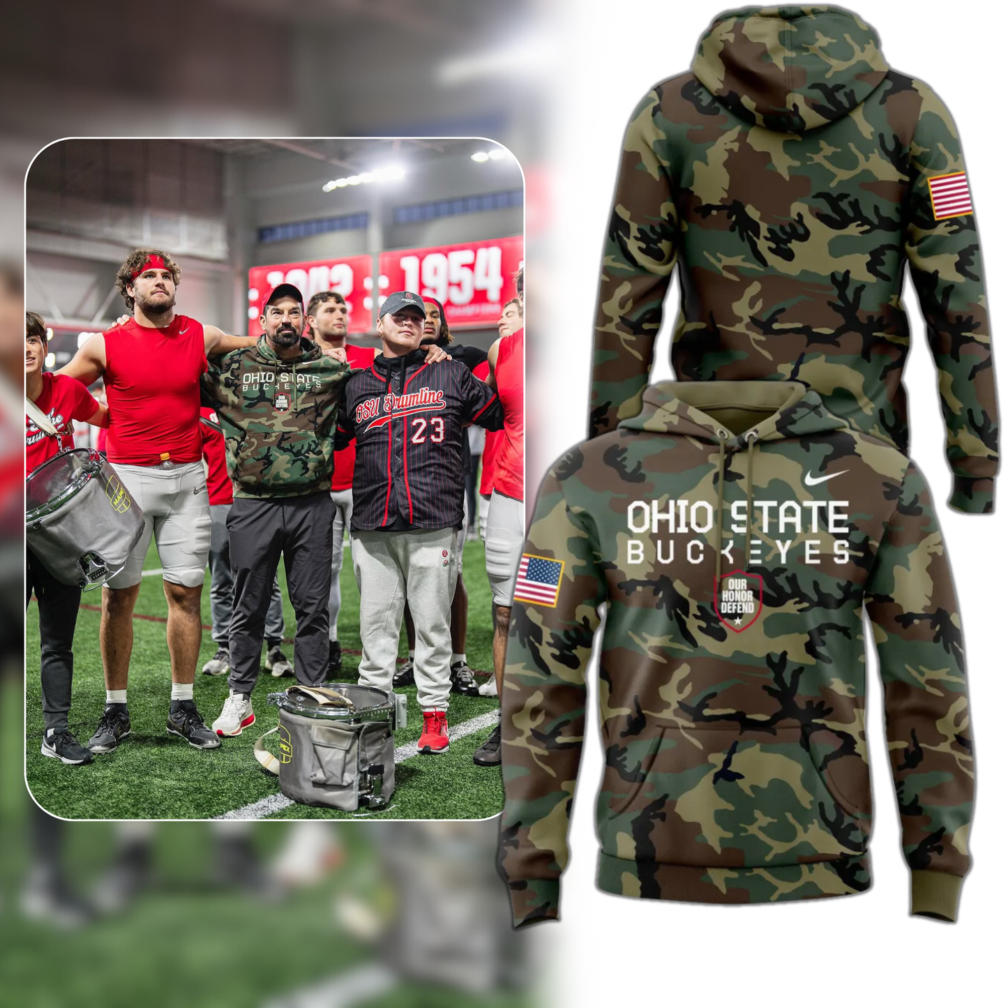 Ohio State Football Military Appreciation Camo Limited Edition Hoodie 2025