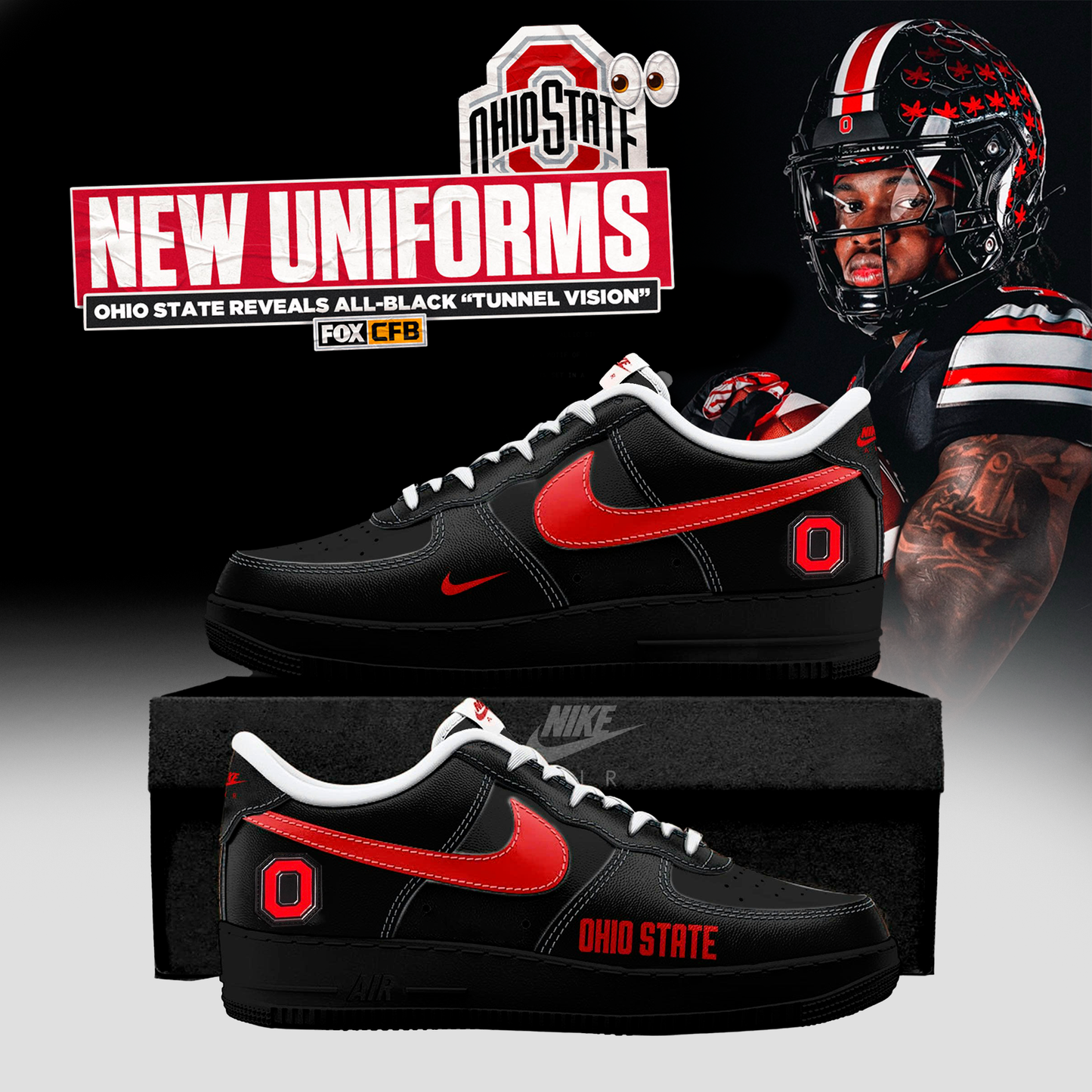 Ohio State AF1 New Shoes “Tunnel Vision” 2026 - Limited Edition