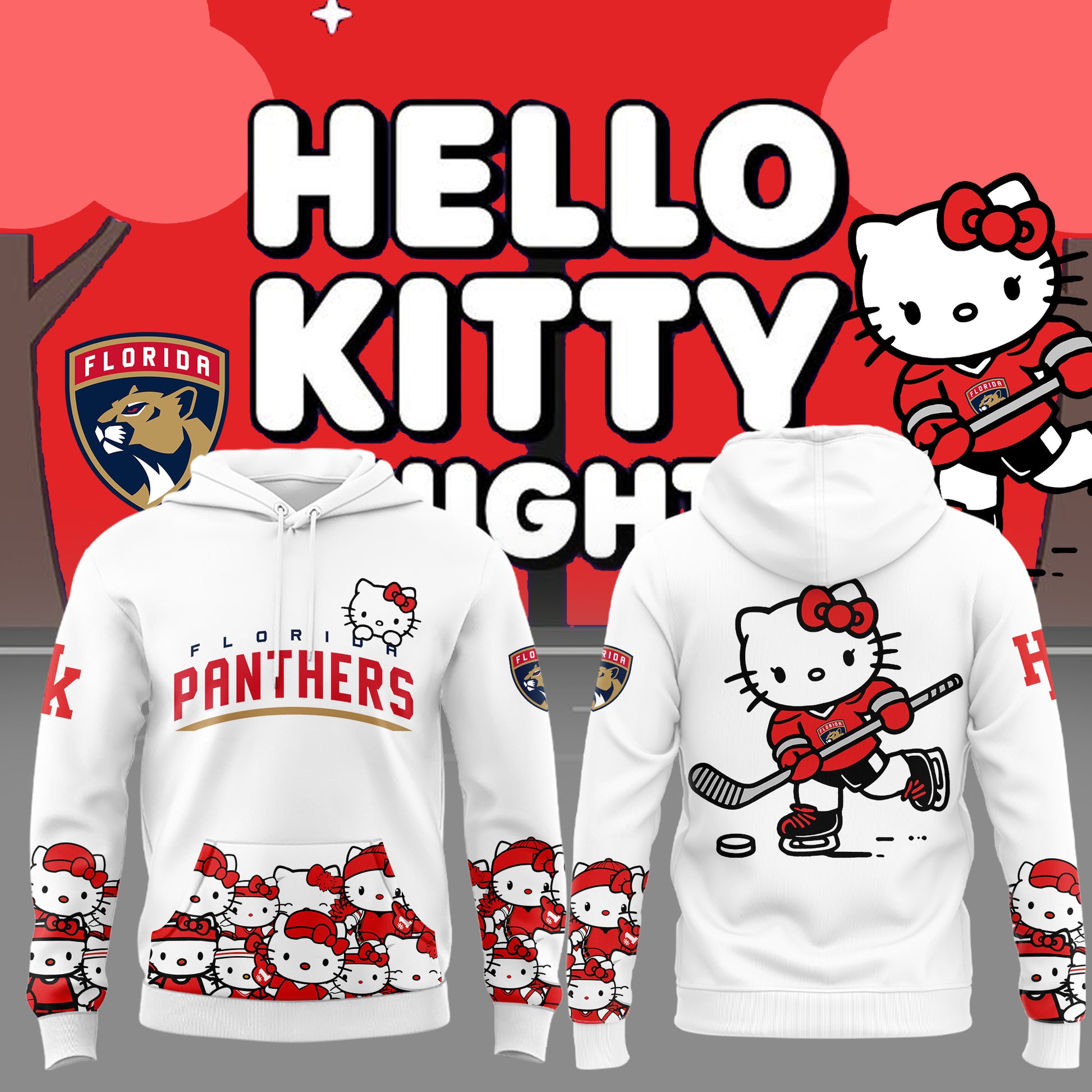 Florida Panthers  x Hello Kitty Hoodie 2025