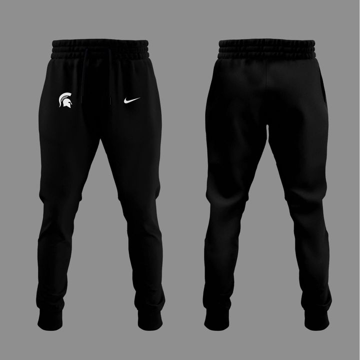 Special New Black Michigan State Spartans Wordmark Alternate Uniform Hoodie