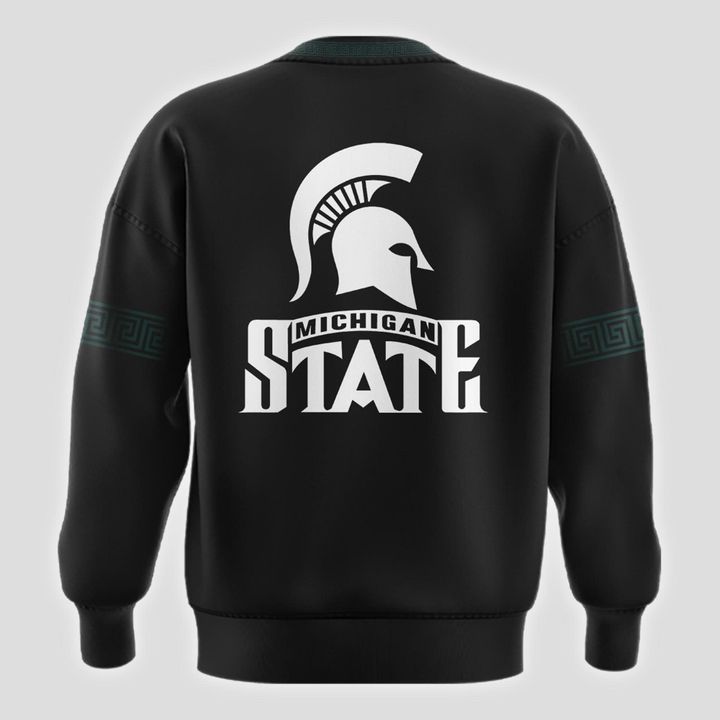 Special New Black Michigan State Spartans Wordmark Alternate Uniform Sweat